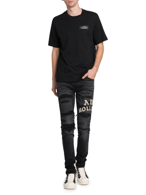 ★VIP価格SALE★Amiri★スピリットコットンクルーネックTシャツ Amiri - スピリット・ロゴ・コットン・クルーネックTシャツ を