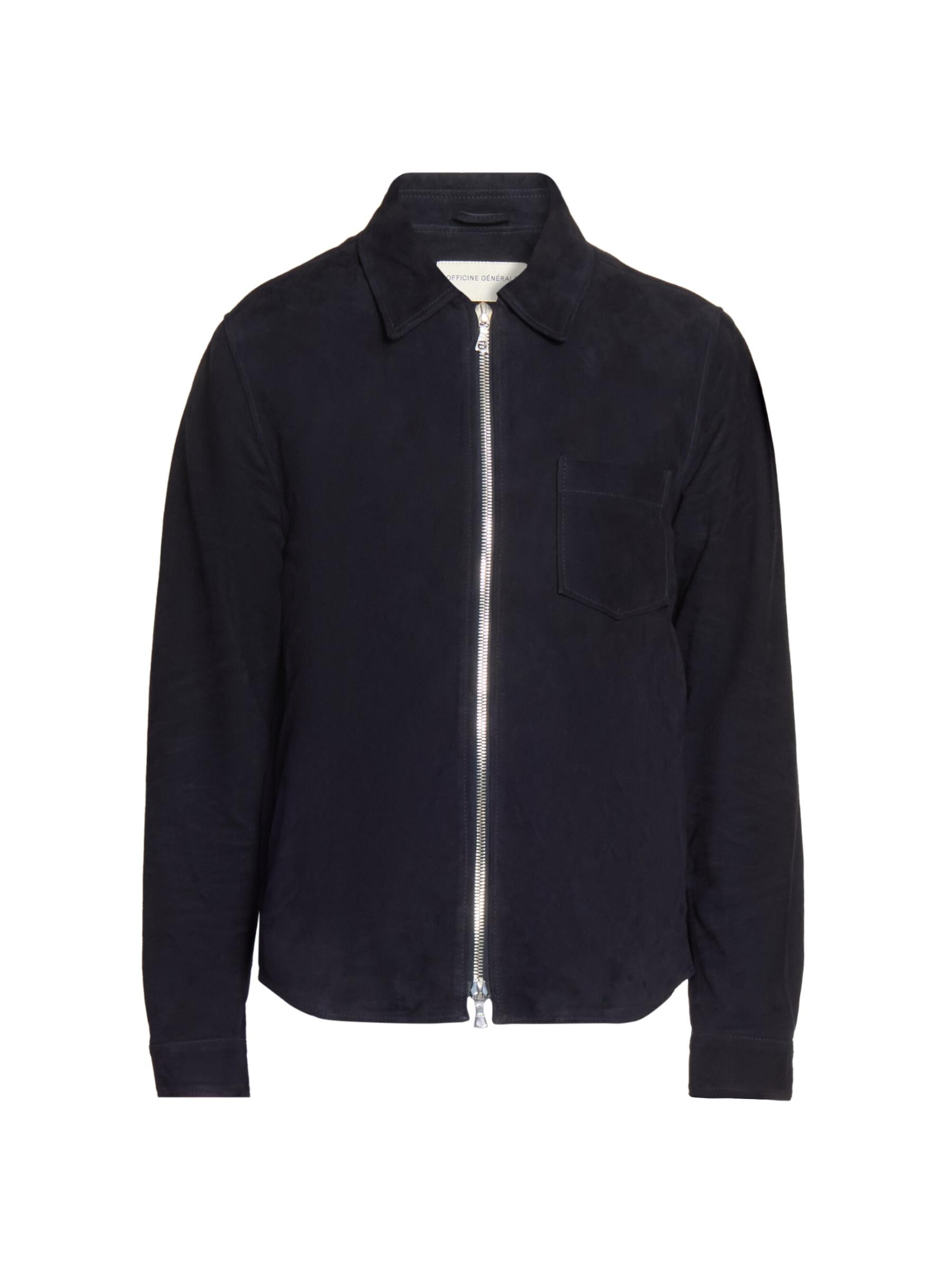 Shop Officine Générale - Sid Suede Overshirt | Saks Fifth