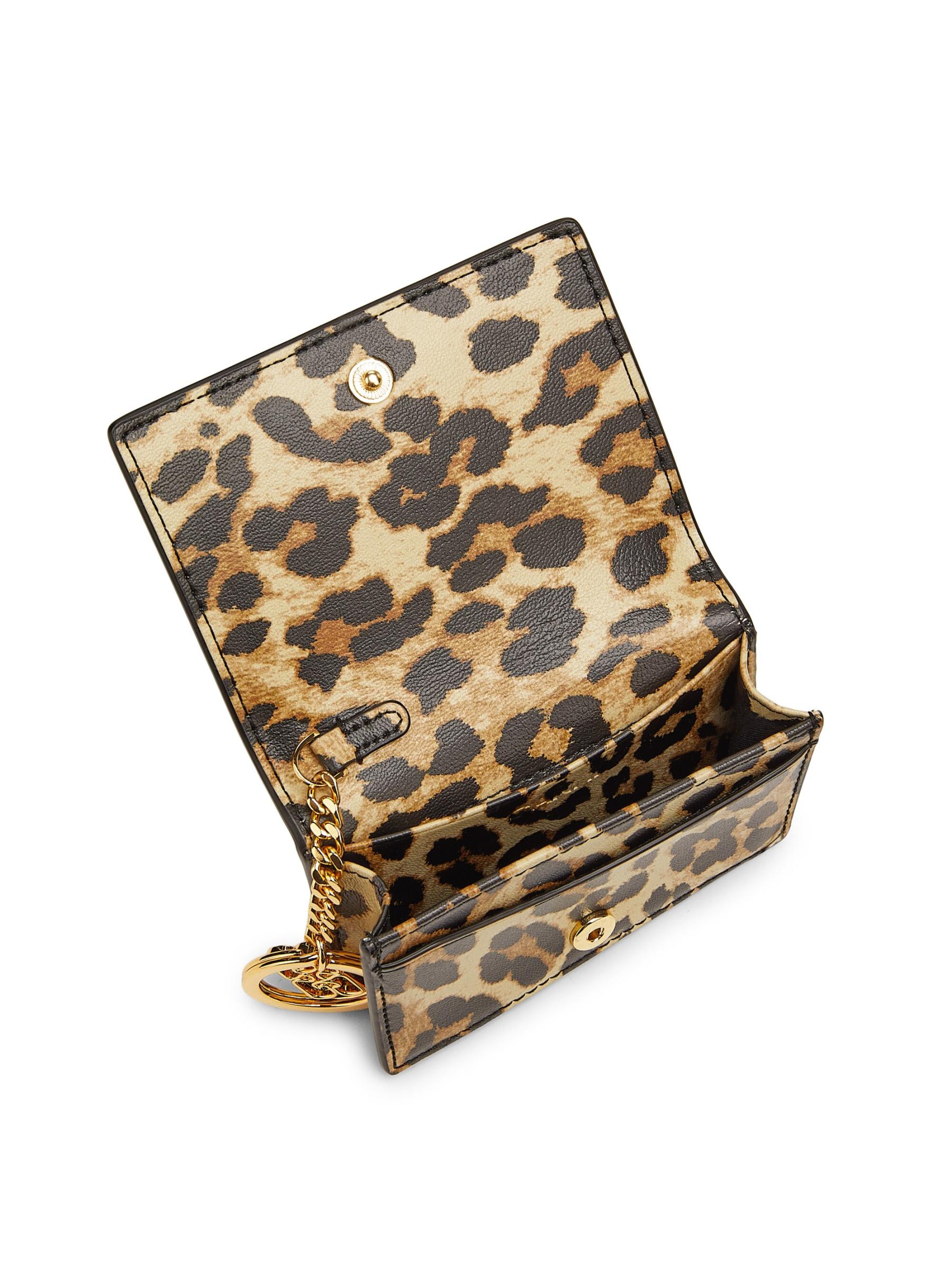 Shop GANNI - Leopard-Print Card Holder | Saks Fifth Avenue