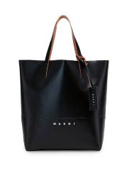 Marni - トライベッカ レザートリミング ロゴ トートバッグ を