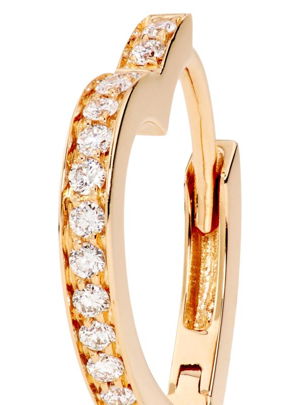 #4: حلق على شكل قلب صغير من الذهب الوردي عيار 18 قيراط من Antifer وألماس 0.06 TCW - روز جولد