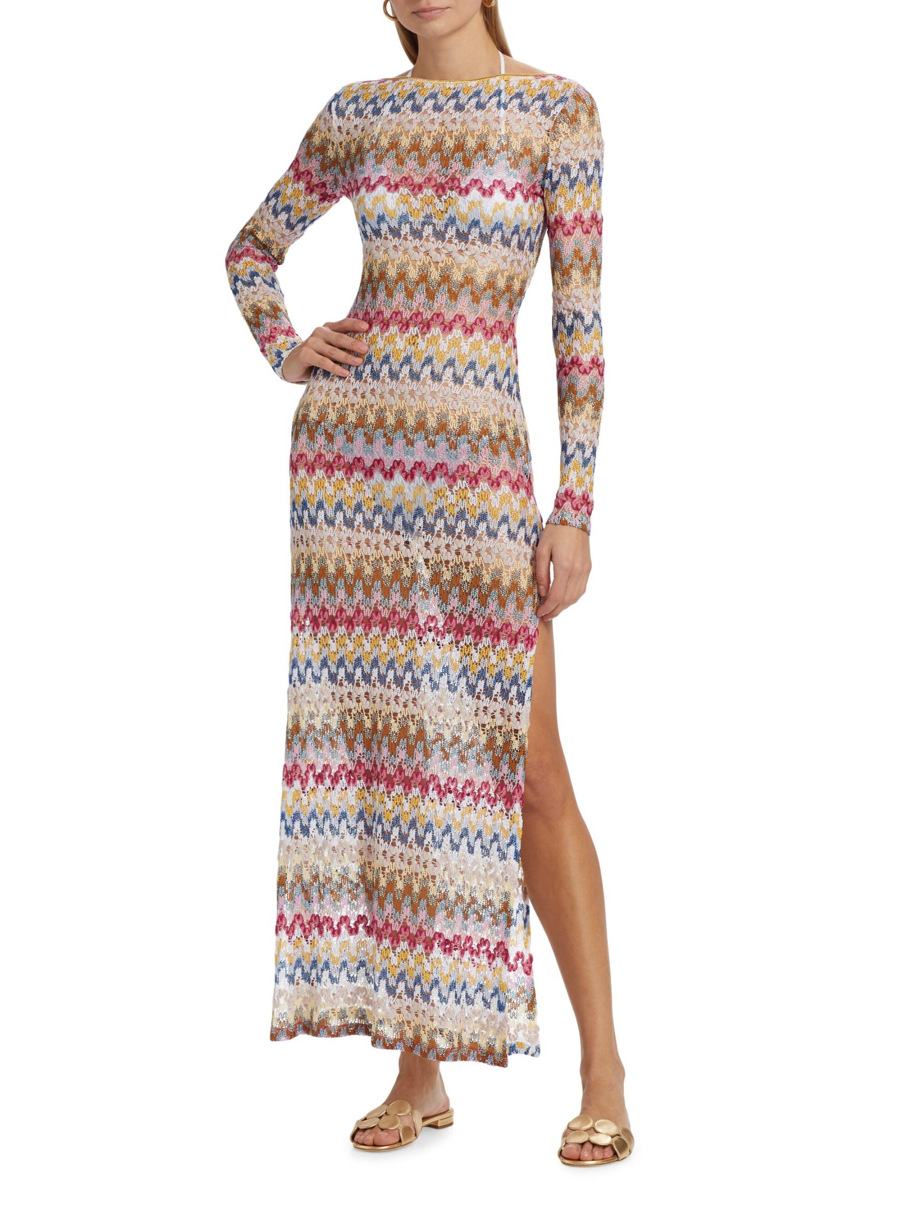 ワンピース MISSONI LACE RASCHEL LONG COVER UP DRESS Shop Missoni - Raschel Lace Cover-Up Maxi dress | Saks Fifth