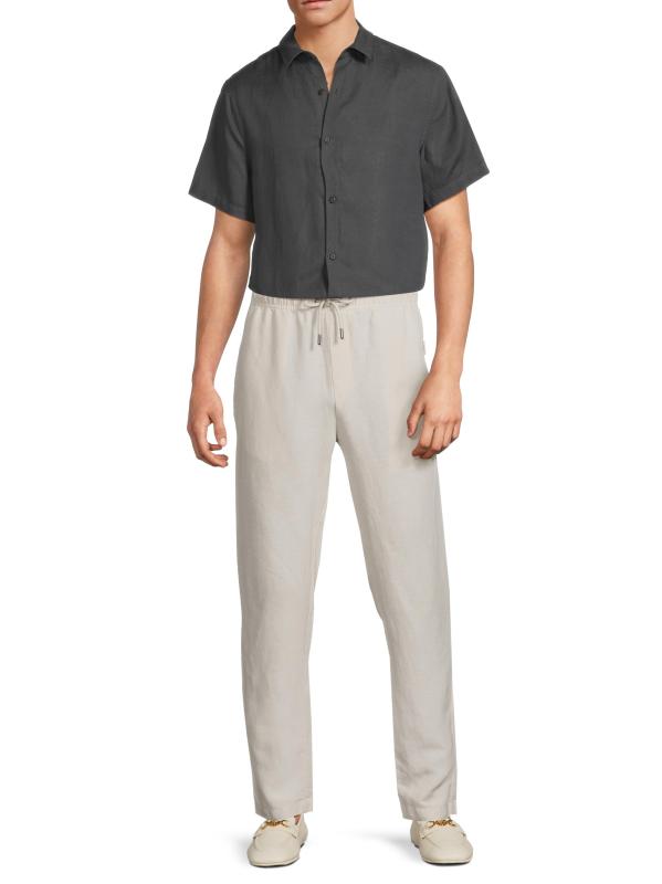 #6: قميص جاك إير من الكتان بأكمام قصيرة - غونميتال