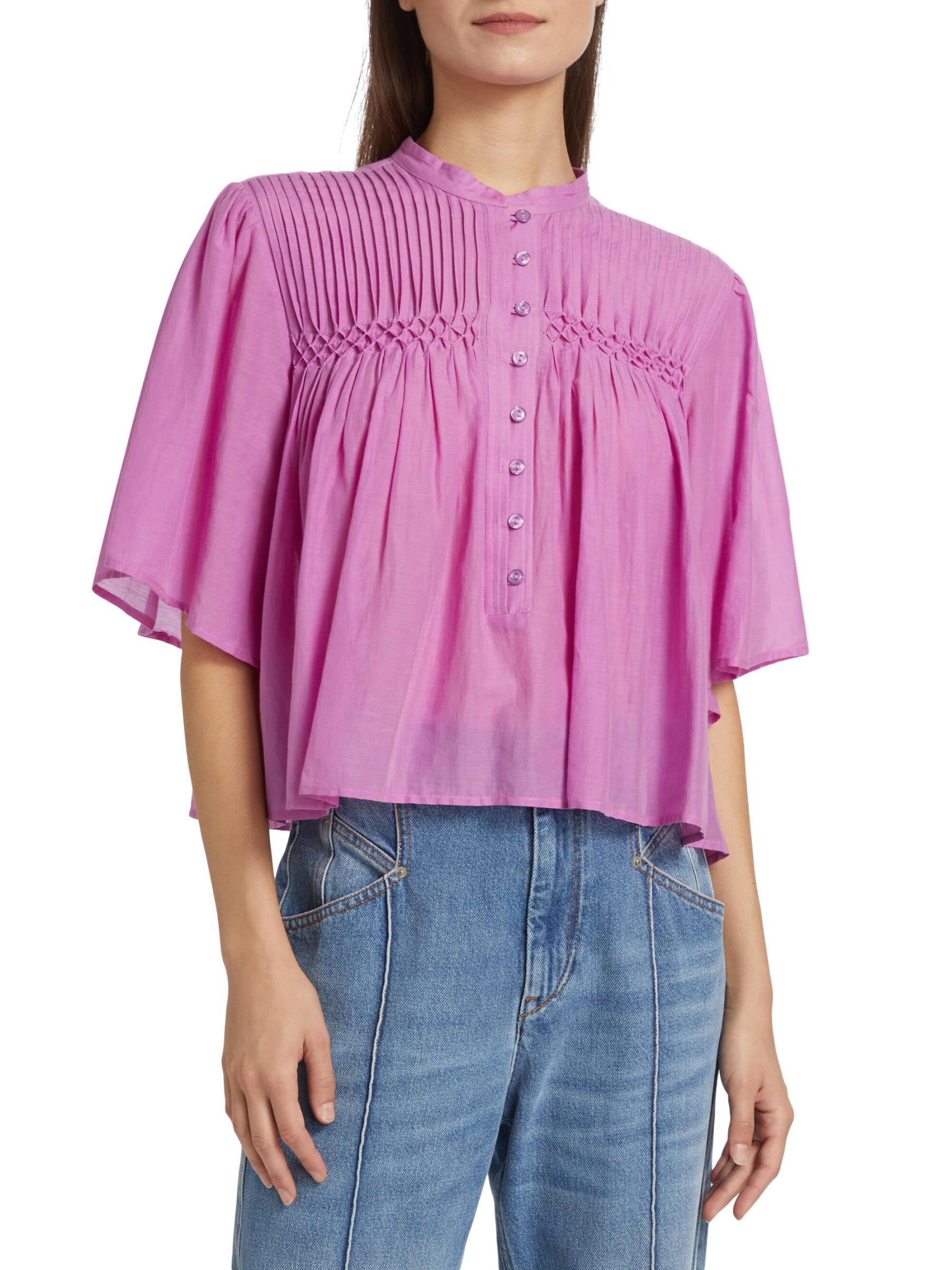 MARANT ÉTOILE ラベンダーフリルブラウス MARANT ÉTOILE ラベンダーフリルブラウス