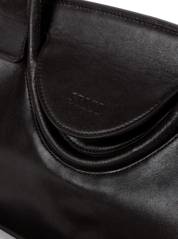 #5: حقيبة كتف من الجلد Maude - أسود