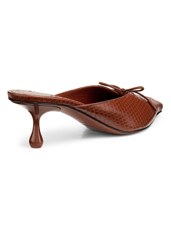 サンダル・ミュール JIMMY CHOO SCARLETT 50 LEATHER MULES Scarlett Mule 50 |Buttermilk Elaphe Printed Leather Mule