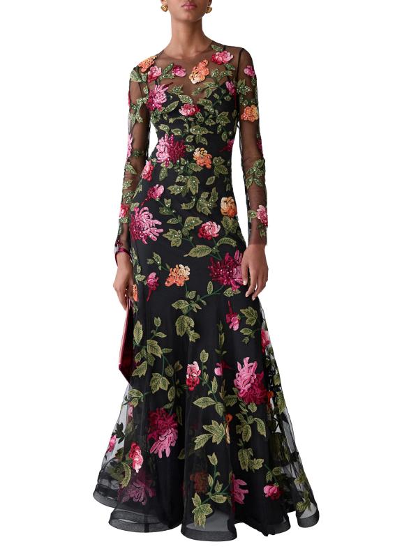 #2: فستان مطرز بالترتر - بلاك مالتي