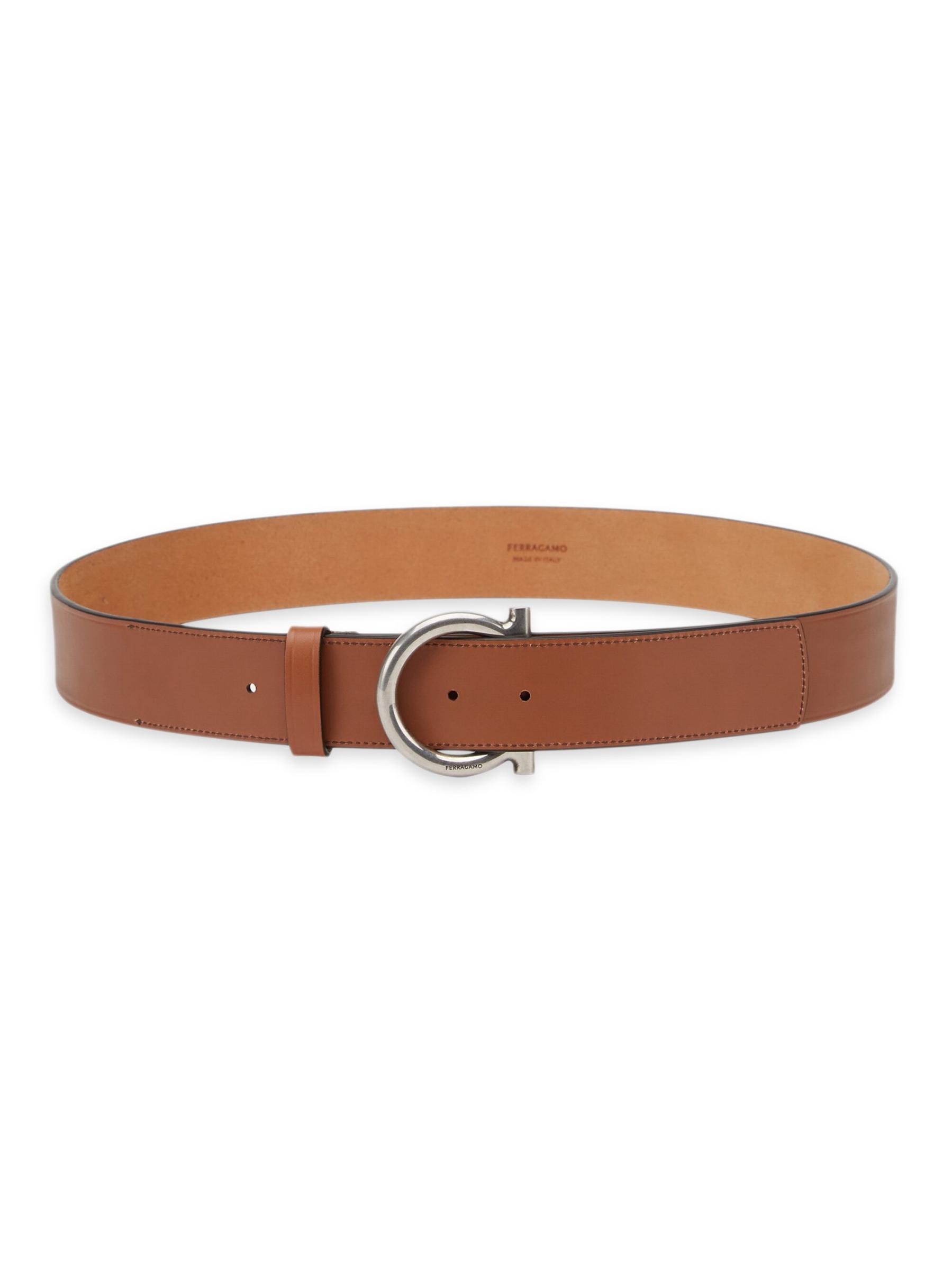 Shop Ferragamo - Gancini Leather Belt | Saks Fifth Avenue