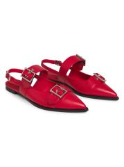 Schutz - ダーラ・スリング・レザー・フラットシューズ を