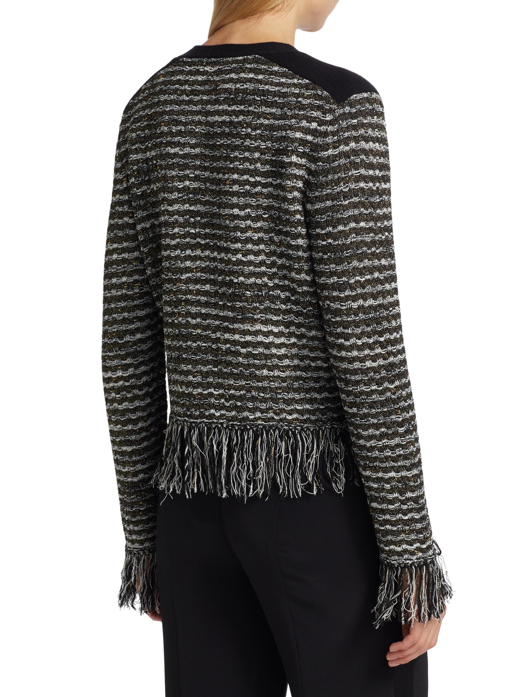 ★on&on★ Fringe Tweed Jacket NEW5SJ228_10 Shop Milly - Fringe Tweed Jacket | Saks Fifth Avenue Bahrain