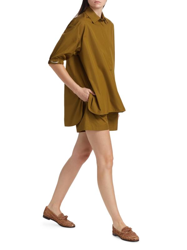 【送料&関税込】Max Mara Haway Short Cotton poplin shorts, tobacco | 