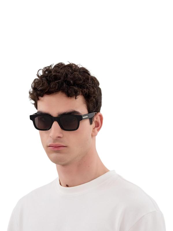 #2: نظارات شمسية مربعة بشريط مطاطي 49 ملم - أسود