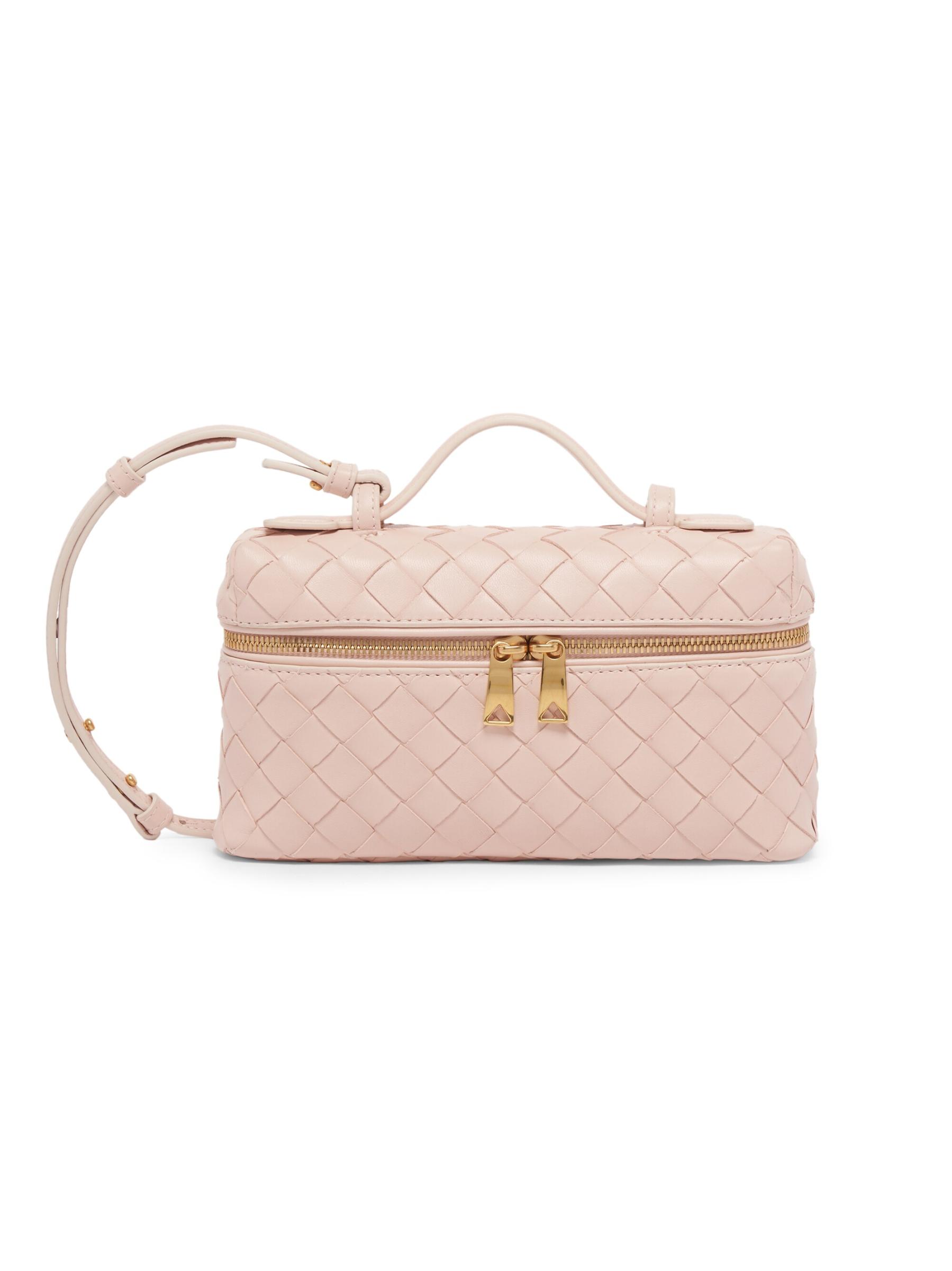 Bang Bang イントレチャート スエード バニティ バッグ Bottega Veneta - バンバン イントレチャート レザー クロス