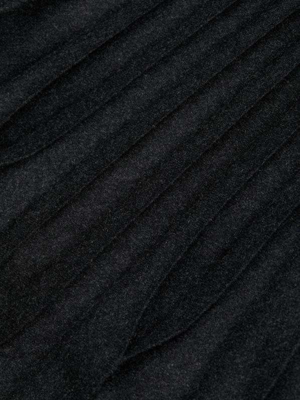 #6: تنورة متوسطة الطول من الصوف بطيات - أنثراسايت