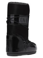 【関税込み】Moon Boot ブラック Icon Glance サテン ブーツ ICON GLANCE BLACK SATIN BOOTS | Moon Boot®