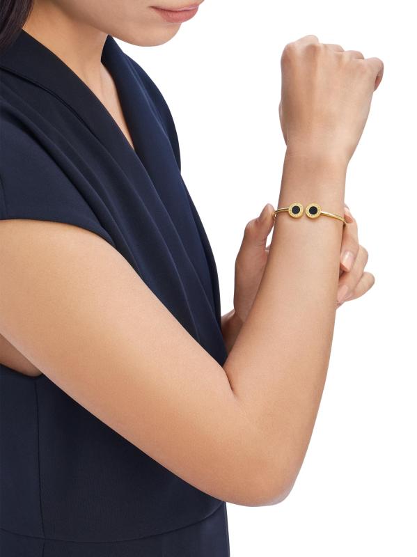 #4: سوار بولغري بولغري من الذهب الأصفر عيار 18 قيراط والأونيكس الأسود - أصفر + ذهبي