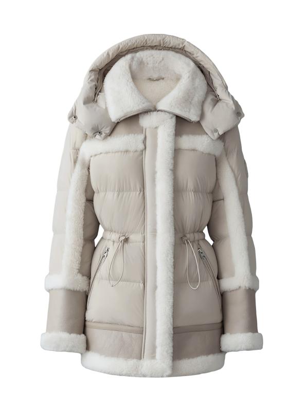 高級感★【MACKAGE】LILIBETH Mixed-media shearling down parka Mackage Lilibeth Mixed-Media Shearling Down Parka | Saks