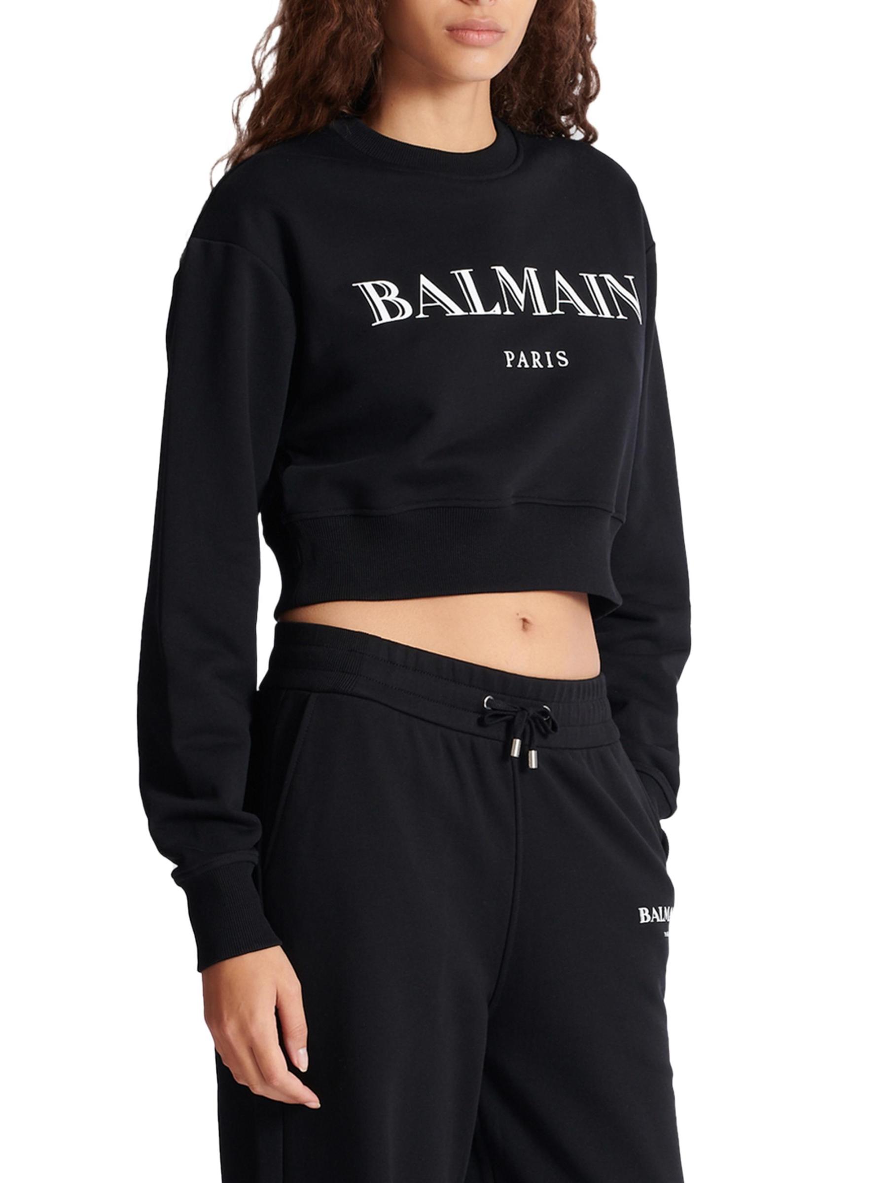 Balmain - ロゴ・クロップド・スウェットシャツ をオンライン