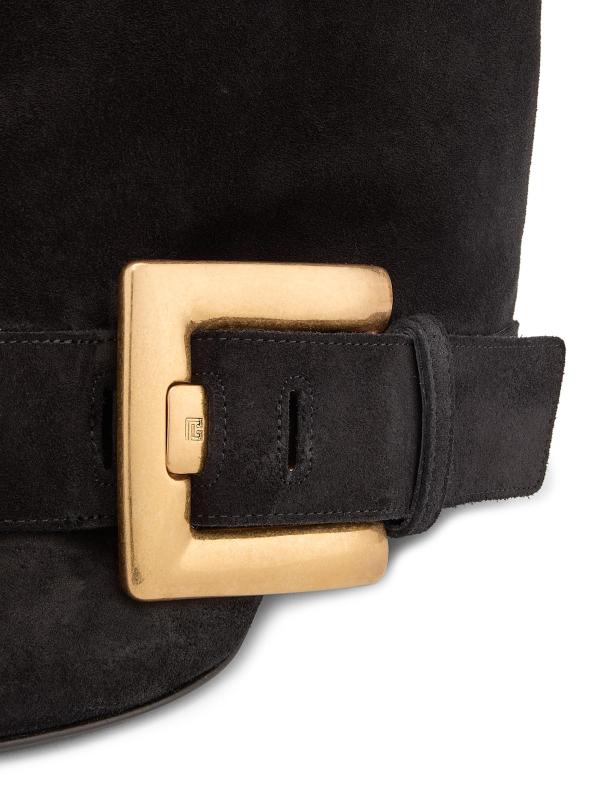 #5: حذاء Anthem 75 ملم من الجلد المدبوغ حتى الركبة - أسود