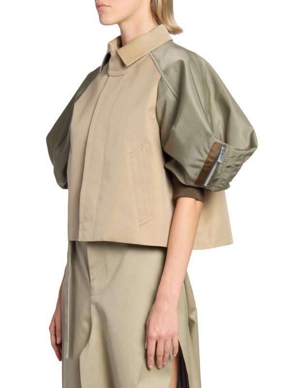 Sacai - コットンギャバジン＆ナイロンツイル・ジャケット を