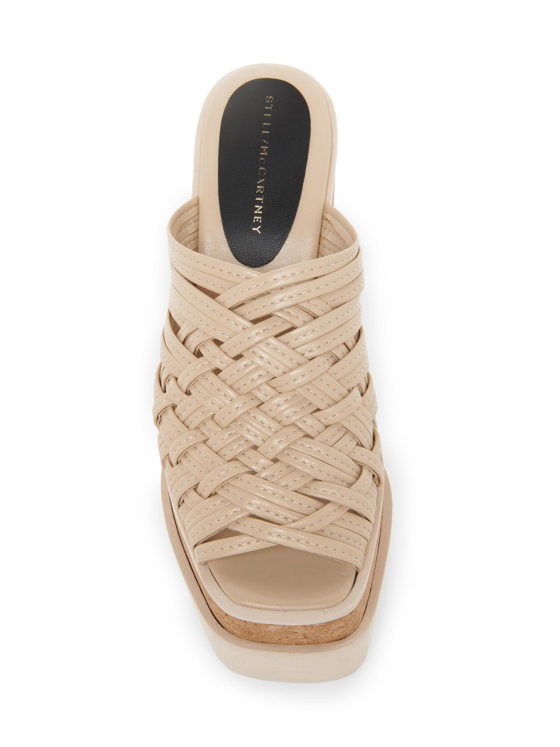 Stella McCartney Sneak-Elyse織りウェッジサンダル STELLA MCCARTNEY Sneak-Elyse woven wedge mules | NET-A-PORTER
