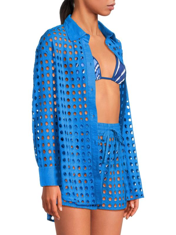 #3: قميص ذا أكسفورد آيليت - أزرق كوني