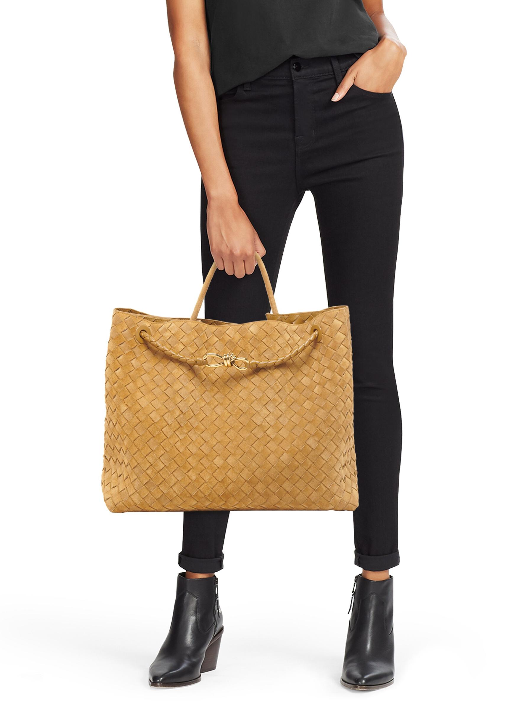 新作【BOTTEGA VENETA】アンディアーモ トップハンドルバッグ Bottega Veneta - ラージ アンディアーモ イントレチャート