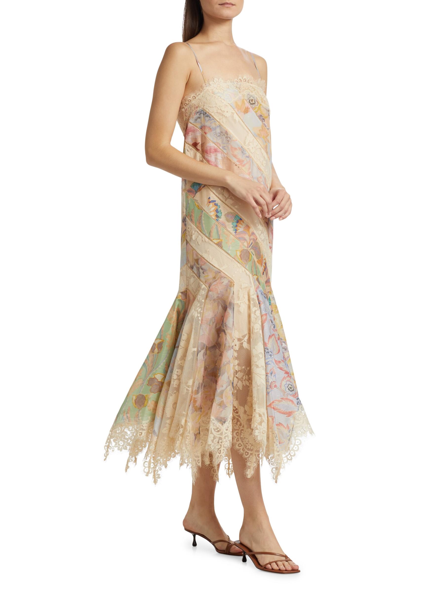 【Zimmermann】EDEN SPLICED SLIP DRESS スリップ レース ミディ Shop Zimmermann - Eden Spliced Slip Dress | Saks Fifth