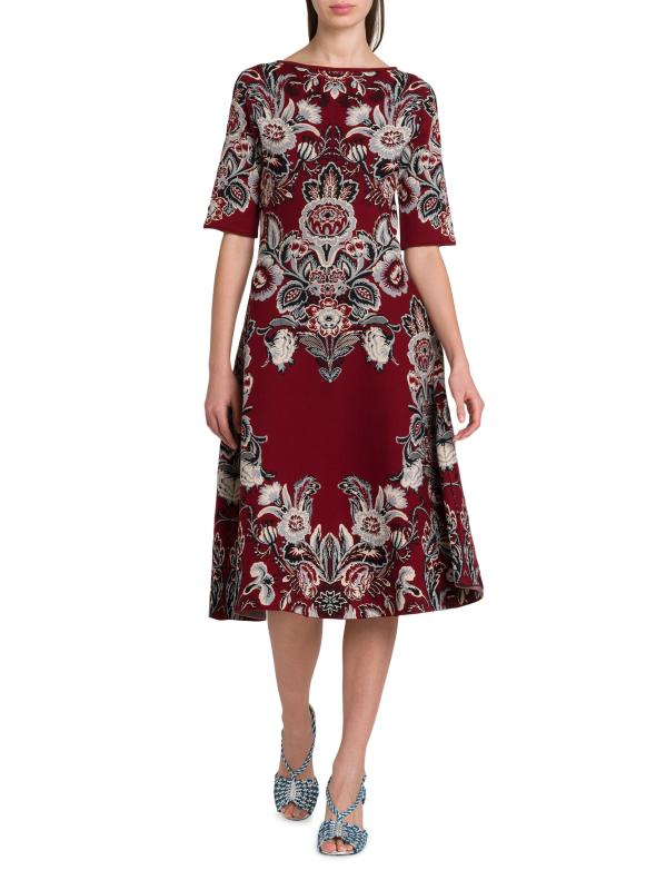 Shop ETRO - Floral Knit Midi Dress | Saks Fifth Avenue Saks