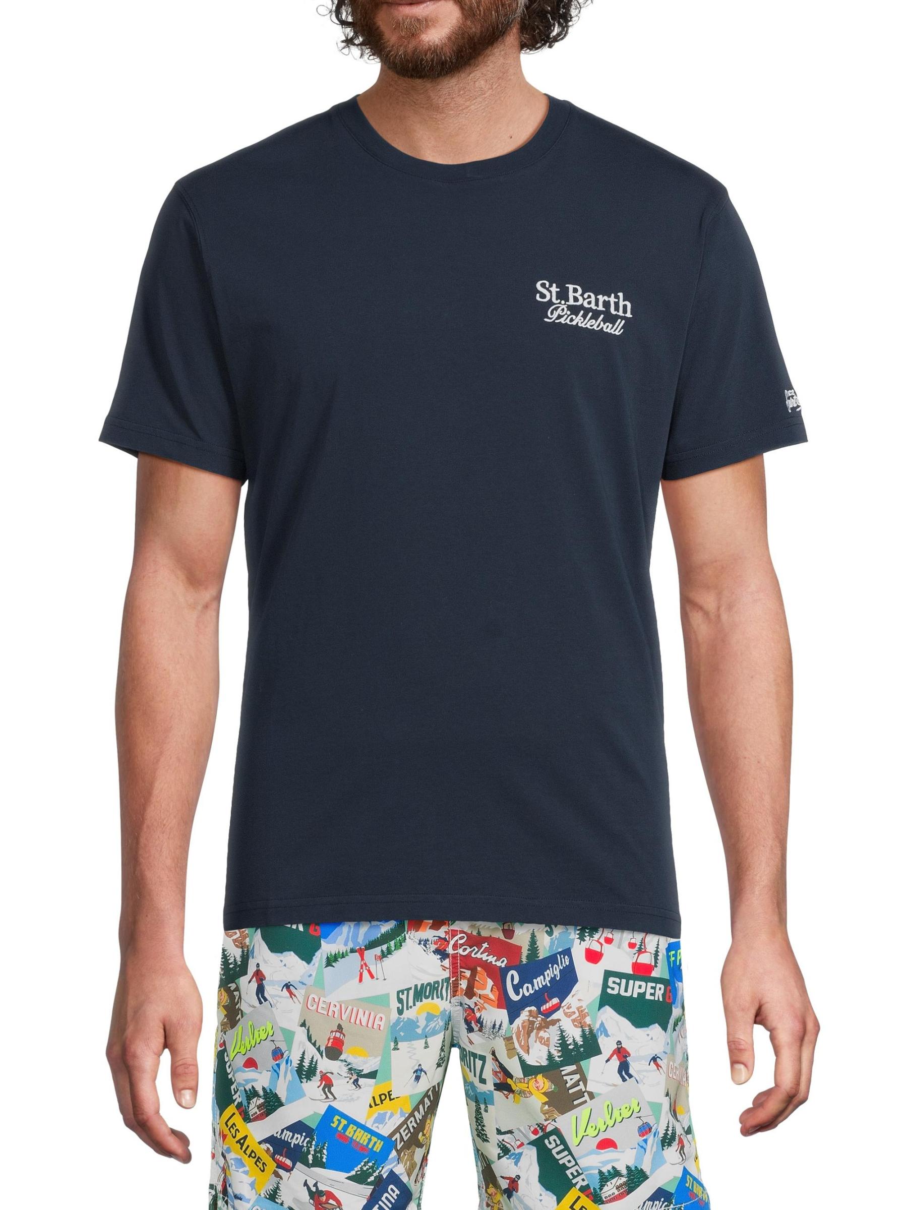 MC2 Saint Barth ★ ピックルボール ロゴ コットン Tシャツ MC2 Saint Barth - ピックルボール・ロゴ・コットンTシャツ を