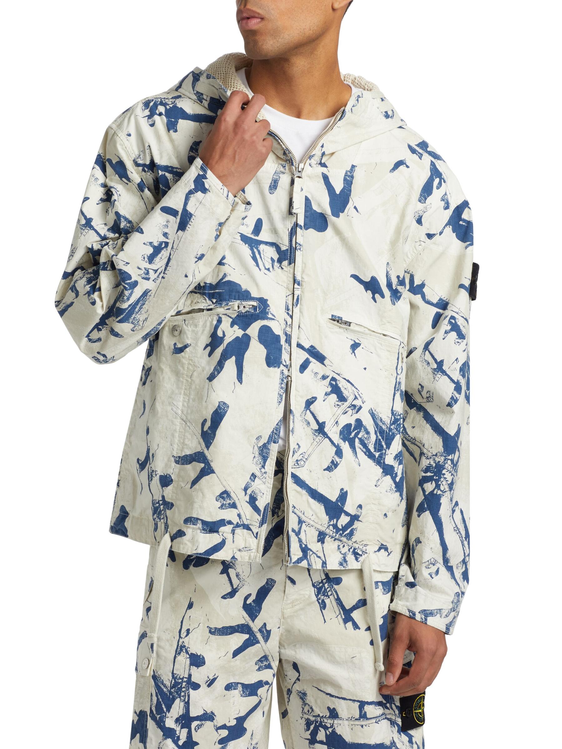 【新品】COLONISTA Original Camouflage Shop Stone Island - Scan Camo Stretch Ripstop Jacket | Saks