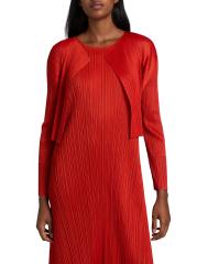 美品　ISSEY MIYAKE プリーツ加工　ロングカーディガン　レッド GROOVE – isseymiyake.com