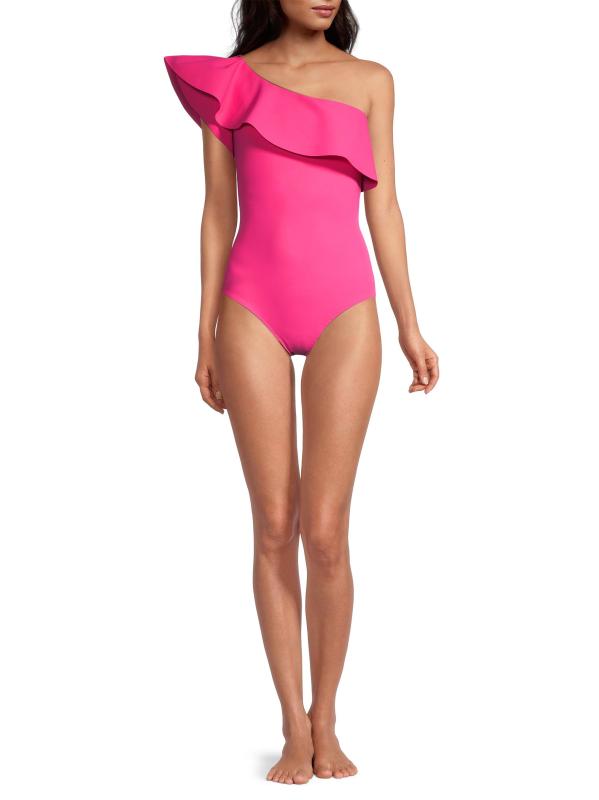 #6: بدلة سباحة إيلي روفل من قطعة واحدة - وردي حار