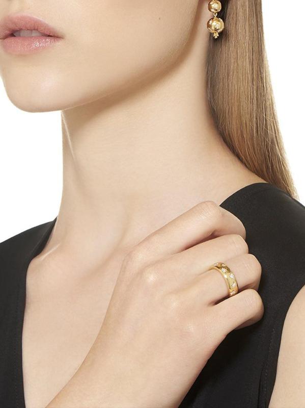 #2: خاتم كوزموس الصغير من الذهب الأصفر عيار 18 قيراط والألماس 0.50 TCW - أصفر + ذهبي