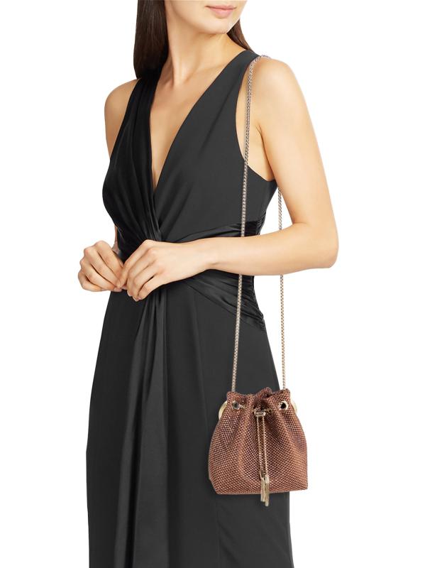 #2: حقيبة بون بون كريستال بمقبض علوي - ذهب برونزي فاتح