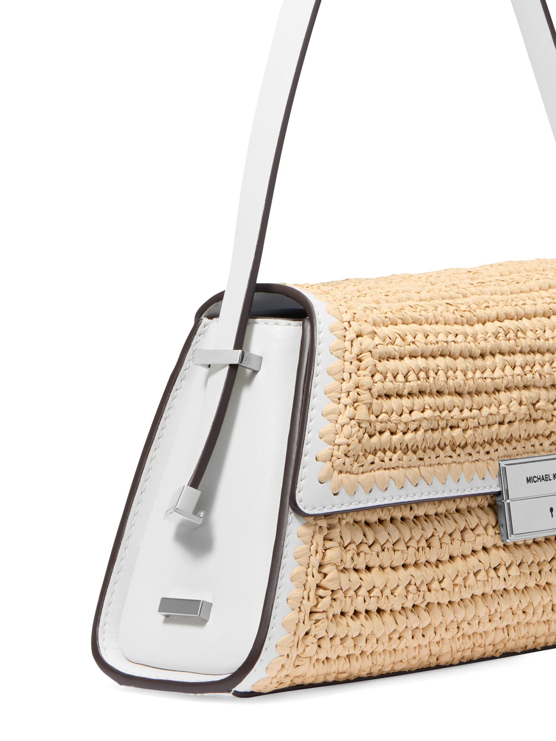 Shop MICHAEL Michael Kors - Ludlow Medium Straw Shoulder Bag