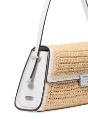 Shop MICHAEL Michael Kors - Ludlow Medium Straw Shoulder Bag