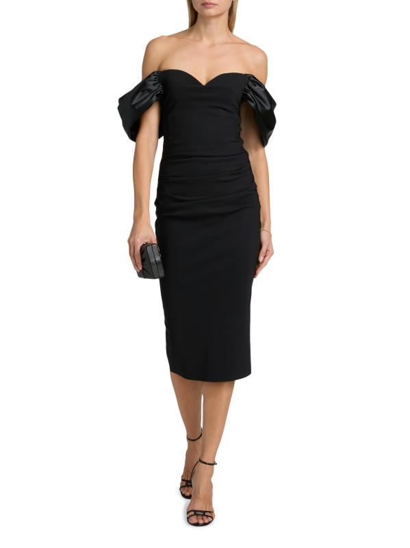 Shop Chiara Boni La Petite Robe Silvya Off-the-Shoulder Cocktail