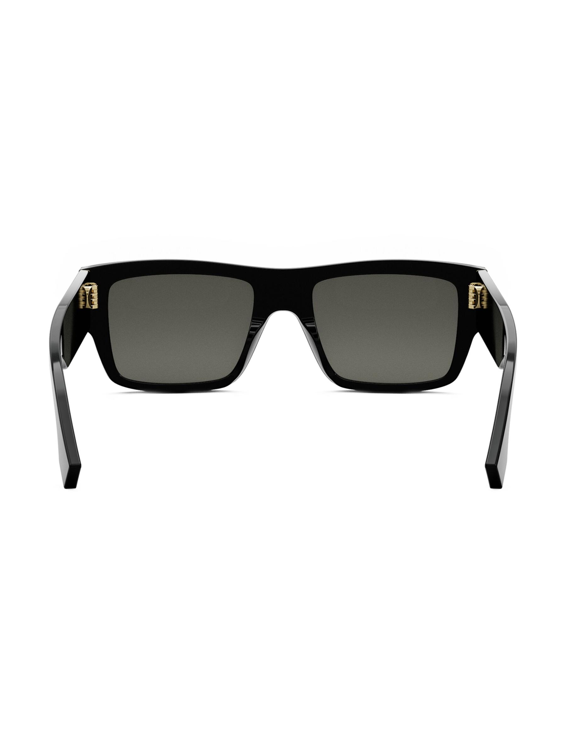 シグネチャーS10Fロゴブラックサングラス Fendi - シグネチャー53MMレクタンギュラー・サングラス を