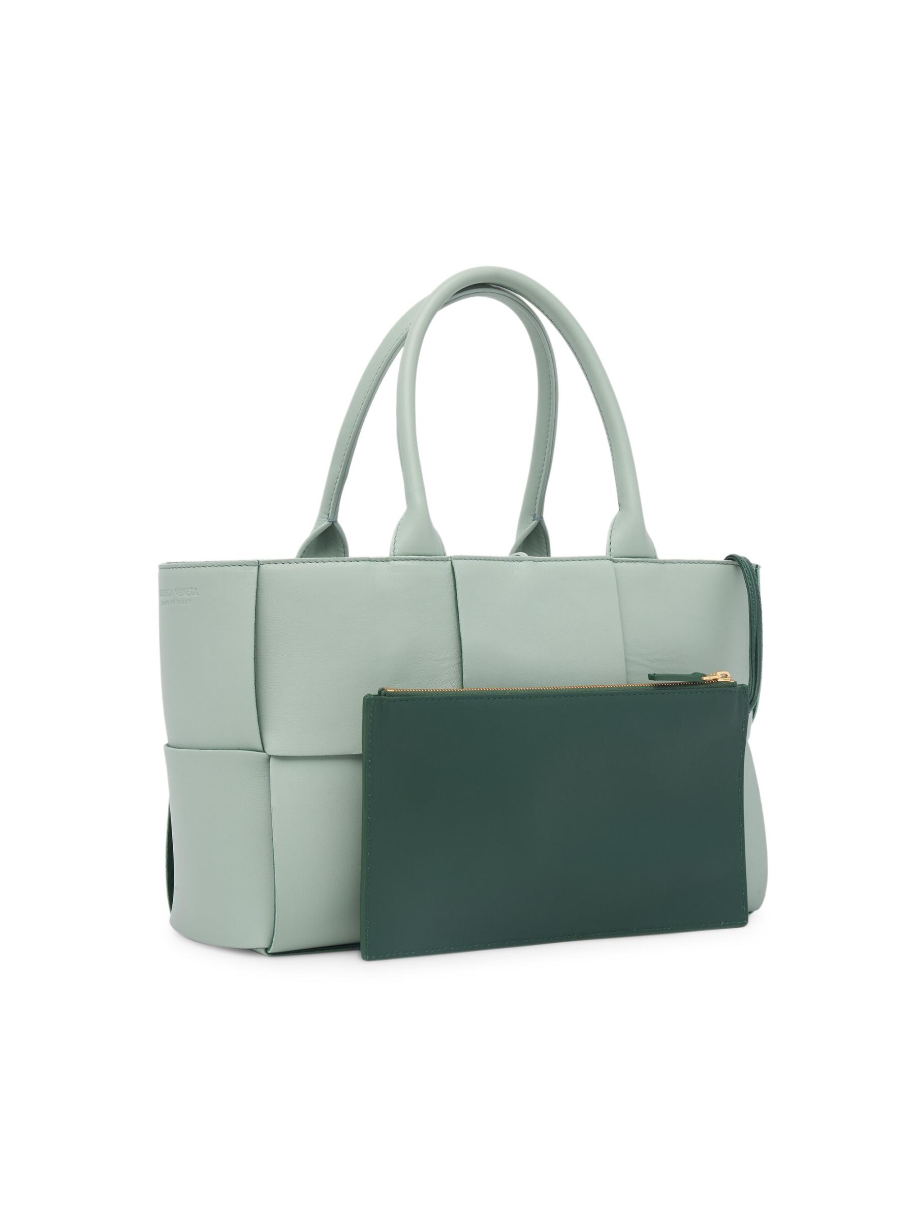 直営店☆BOTTEGA VENETA☆SMALL ARCO ロゴ レザー トートバッグ Bottega Veneta - スモール アルコ イントレチャート レザー