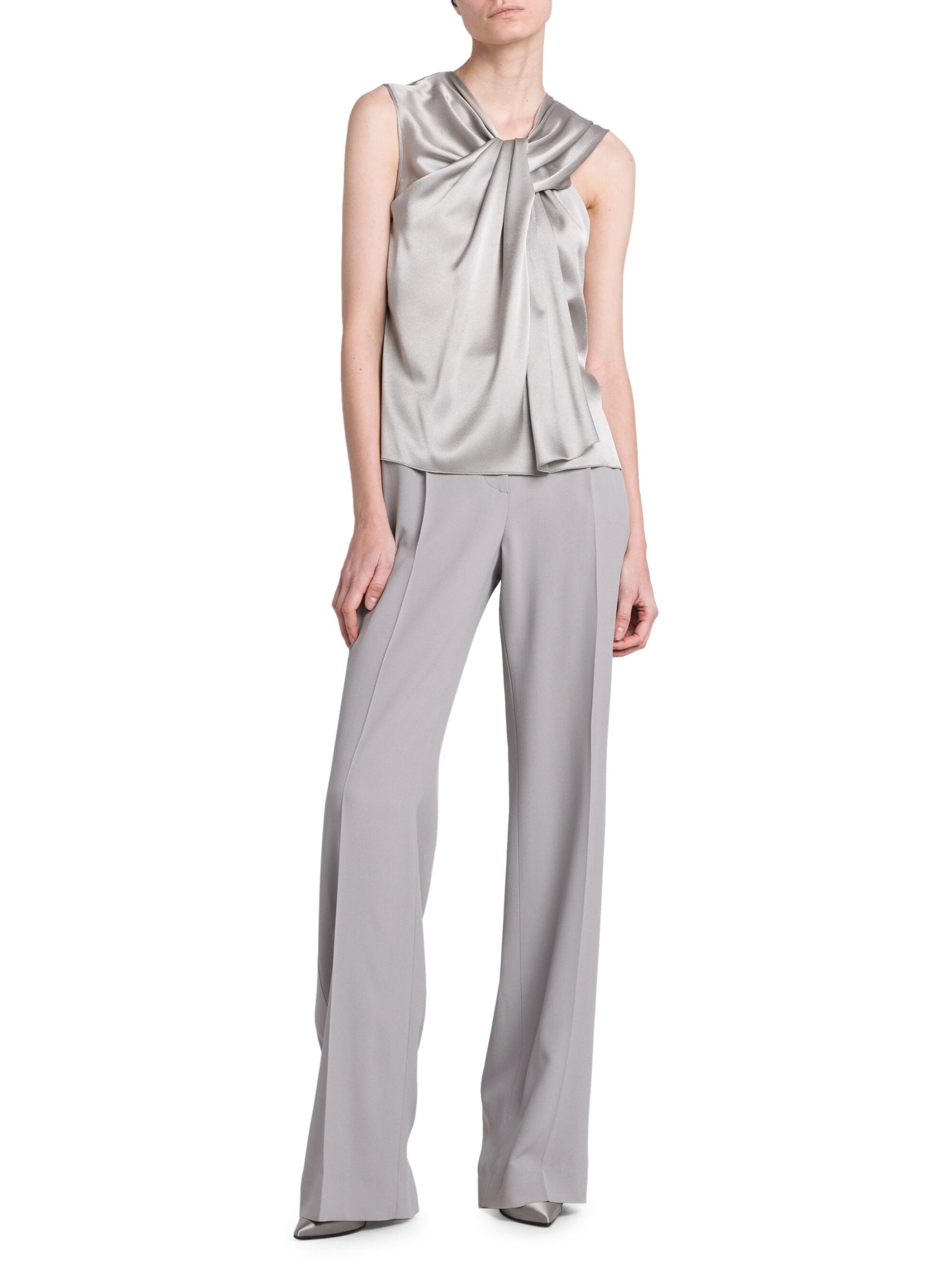 Alberta Ferretti - サテン・ドレープトップ をオンライン購入