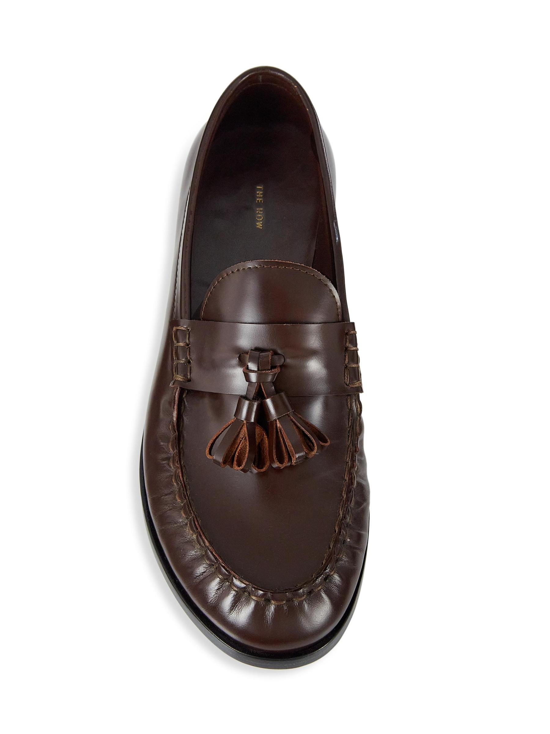 The Row - レザーローファー をオンライン購入 | Saks Fifth Avenue