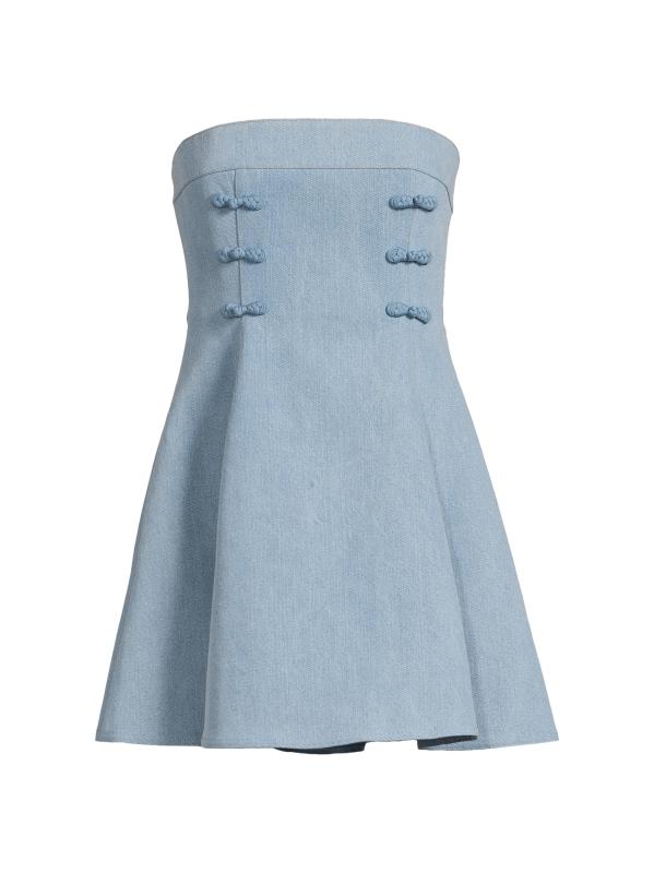 Tai Denim Strapless Minidress