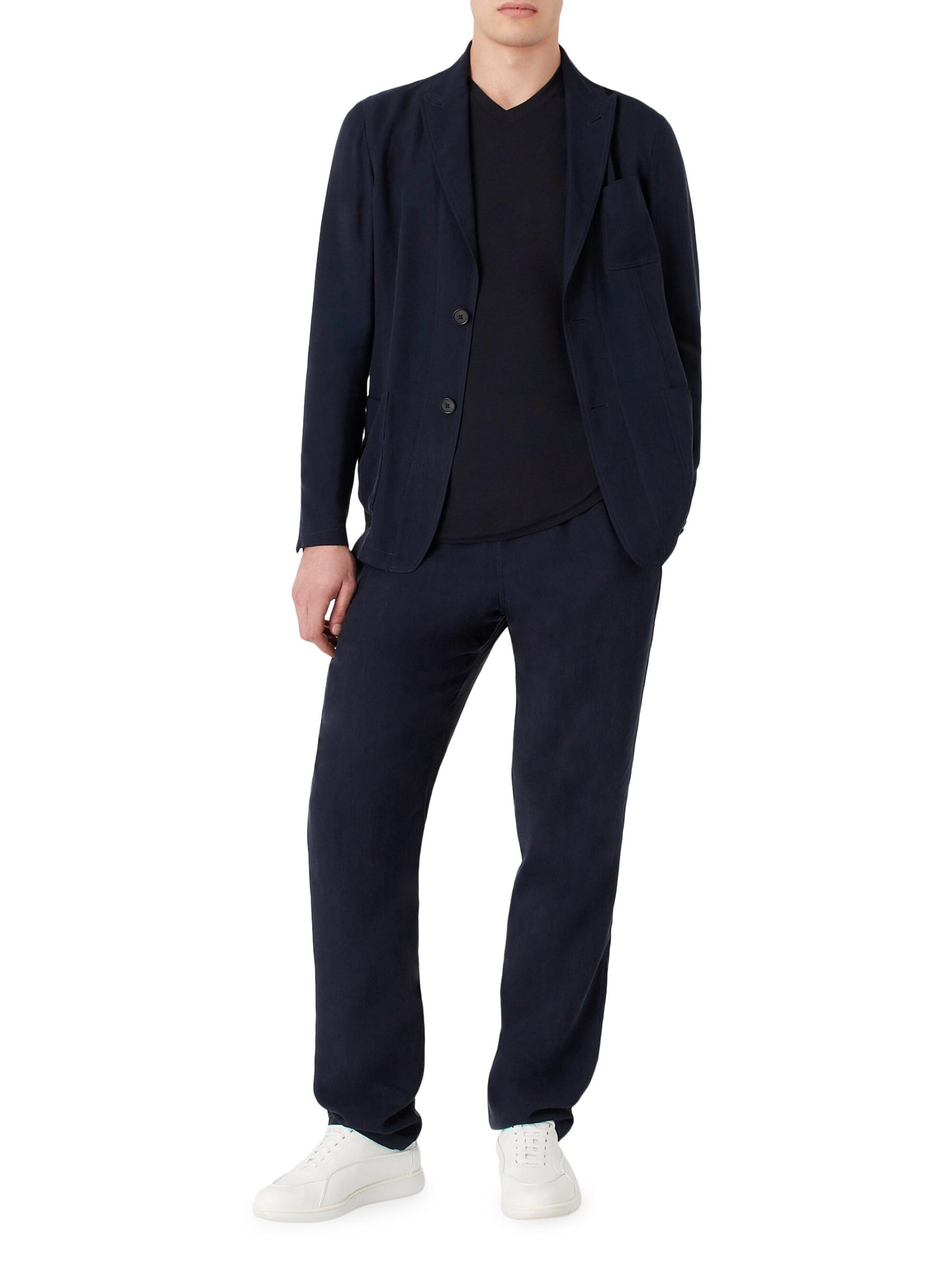 【美品】エンポリオアルマーニ　ピークドラペル＆ダブルブレストジャケット Giorgio Armani ピークドラペル ダブルスーツ | ブルー