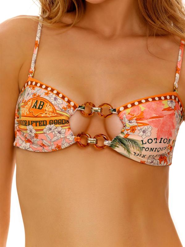 #5: بلوزة بيكيني بأربطة على شكل عين - متعدد الألوان