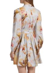 Shop Zimmermann - Ascension Plunge Linen Minidress | Saks