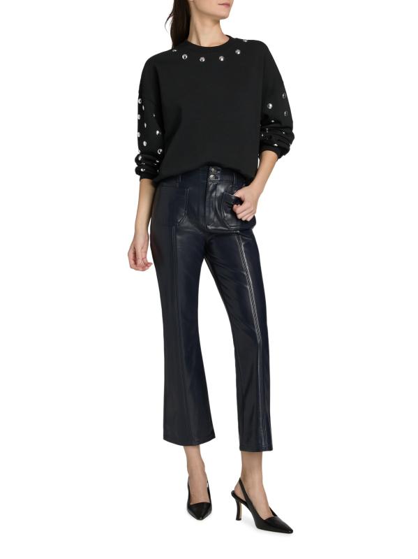 #7: سويت شيرت براندي مرصع - أسود