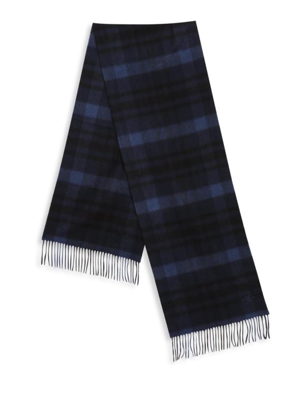 Shop Hickey Freeman Plaid Cashmere Scarf Saks Fifth Avenue