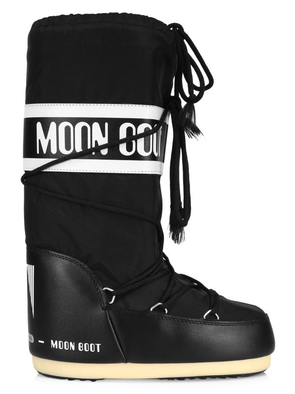 MOON BOOT ロゴプリントラウンドトゥブーツ Moon Boot - ユニセックス アイコン ナイロン スノーブーツ を