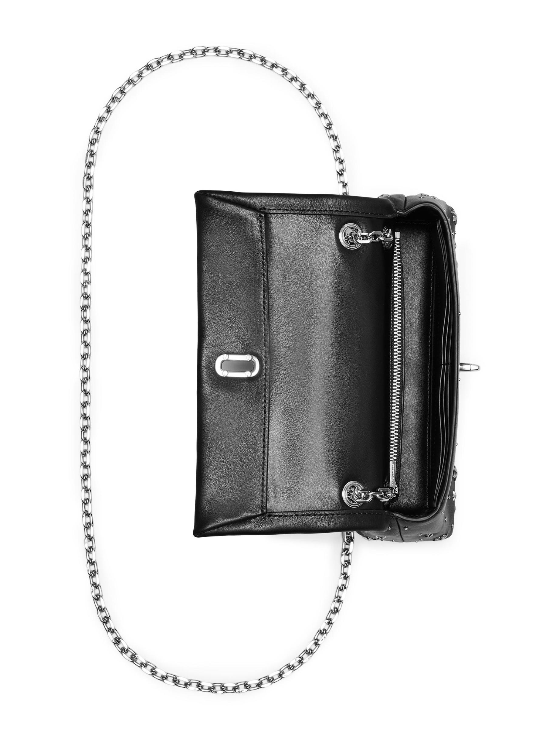 Shop Marc Jacobs - The Star Studded Dual Chain Leather Wallet